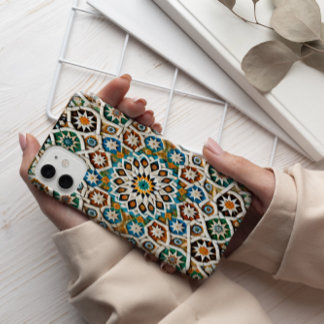 Coques iPhone 16 Pro Max Boîtier de téléphone Mosaïque islamique géométriqu
