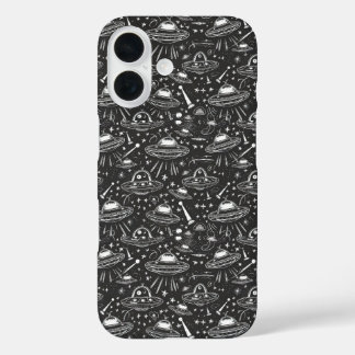 Coque Pour iPhone 16 Boîtier de téléphone Motif de vaisseau spatial