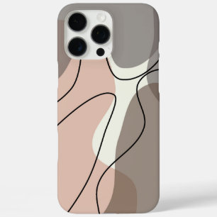 Coques iPhone 16 Pro Max Boîtier de téléphone neutre d'art Abstrait esthéti