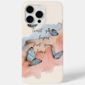 Coque iPhone 15 Pro Max Boîtier de téléphone papillon Pastel