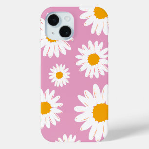 Coque Pour iPhone 15 Boîtier de téléphone Pastel Pink Sunflower - Très