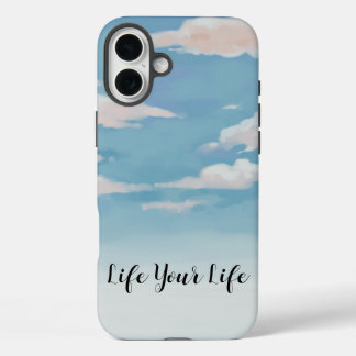 Coques iPhone 16 Plus Boîtier de téléphone Pastel Sky - Citation "Live Y