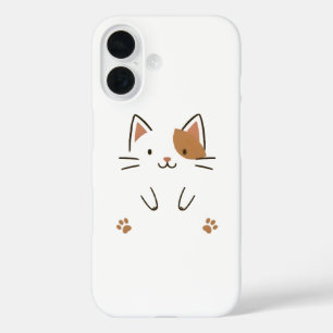 Coque Pour iPhone 16 Boîtier de téléphone pour chat minimaliste