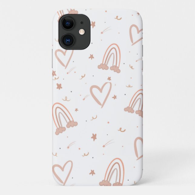 Coques Case-Mate iPhone Boîtier de téléphone Rainbow Pink Pastel iPhone 11 (Dos)