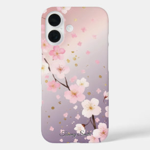 Coque Pour iPhone 16 Boîtier de téléphone rayonnant Dreamy Cherry Bloss