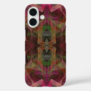 Coque Pour iPhone 16 Boîtier de téléphone vissé rose, vert et noir