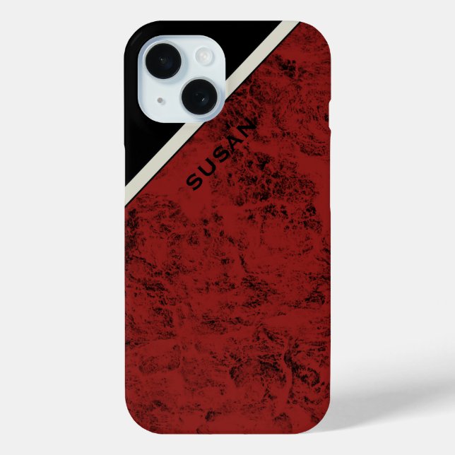 Coques Case-Mate iPhone Boîtier de téléphone "Wood Red" (Verso)