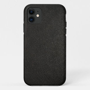 Coque iPhone 11 Boîtier Faux Black Leather iPhone 5s
