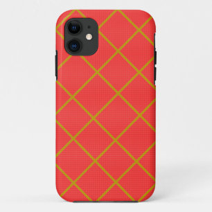 Coque iPhone 11 Boîtier Gold et Red Phone