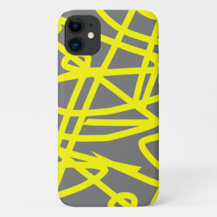 Case-Mate iPhone Case Boîtier iPhone 11 Art Abstrait Gris Jaune