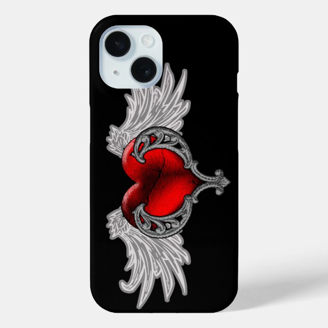 Coques Case-Mate iPhone Boîtier iPhone 7 Cœur gothique avec ailes d'ange (Verso)
