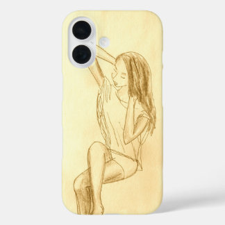 Coque Pour iPhone 16 Boîtier iPhone. BRONZE GIRL par un artiste de Toky