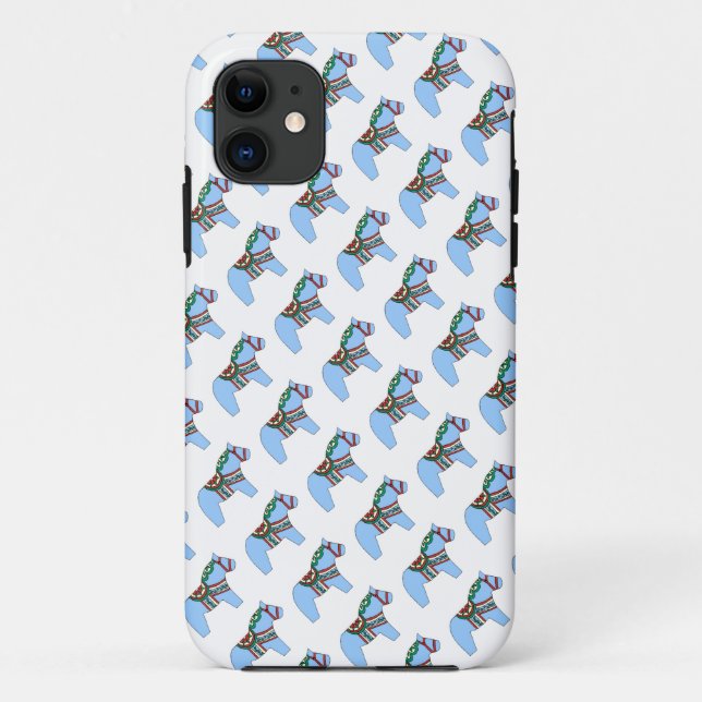 Coques Case-Mate iPhone Boîtier iPhone Cheval Dala Bleu (Dos)