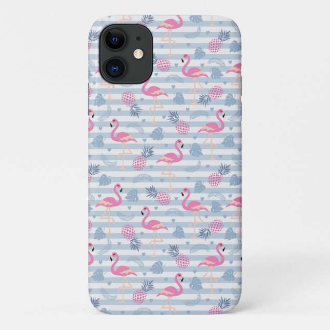 Coques Case-Mate iPhone Boîtier iPhone/iPad Flamingo - rose et bleu (Dos)