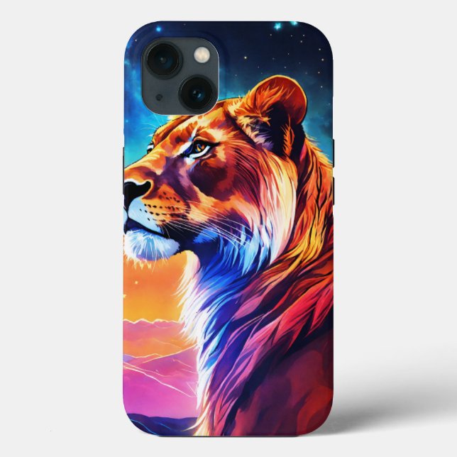 Coques Case-Mate iPhone Boîtier iPhone / iPadLioness Under Starry Sky Futu (Verso)