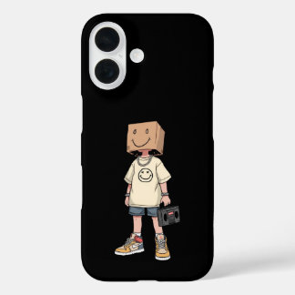 Coque Pour iPhone 16 Boîtier iPhone Style Streetwear Garçon Tête de Boî
