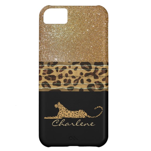 Coques Case-Mate iPhone Boîtier personnalisé pour iPhone 5C Gold et Black  (Dos)