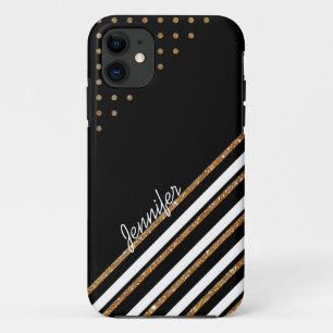 Coque iPhone 11 Boîtier pour iPhone 5S personnalisées Black et Gol