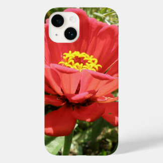 Coque Pour iPhone 14 Boîtier Red Zinnia iPhone 4