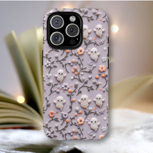 Coque Pour iPhone 14 Boîtier téléphonique 3D Floral Little Ghost