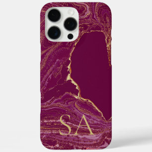 Coques iPhone 16 Pro Max Boîtier téléphonique Abstrait moderne avec initial
