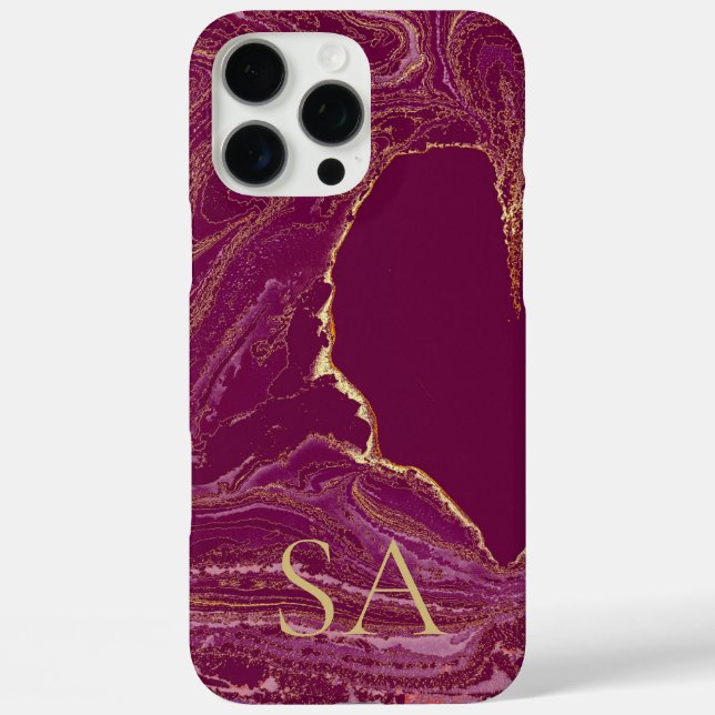 Coques Case-Mate iPhone Boîtier téléphonique Abstrait moderne avec initial (Verso)