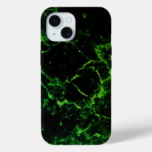 Coque Pour iPhone 15 Boîtier téléphonique Abstrait noir et vert