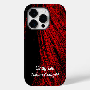 Coque Pour iPhone 14 Pro Boîtier téléphonique Abstrait Red Horse Mane