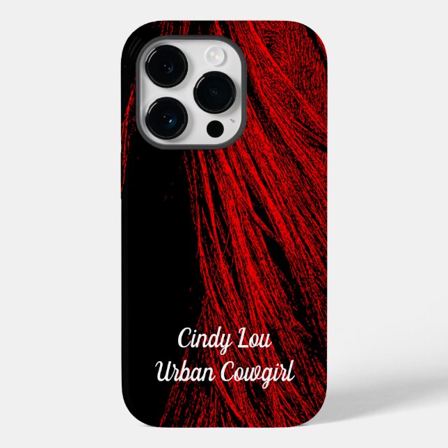 Coques Case-Mate iPhone Boîtier téléphonique Abstrait Red Horse Mane (Verso)