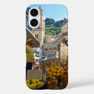 Coque Pour iPhone 16 Boîtier téléphonique Amalfi Piazza - Charme italie