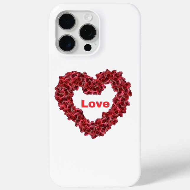 Coques Case-Mate iPhone Boîtier téléphonique avec coeur rouge et amour (Verso)