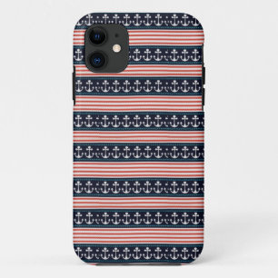 Etui iPhone Case-Mate Boîtier téléphonique blanc rouge et bleu marine