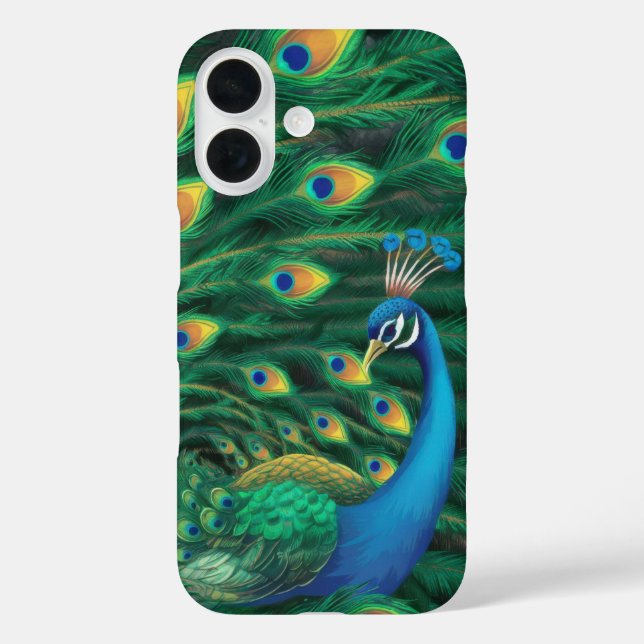 Coques Case-Mate iPhone Boîtier téléphonique Blue Peacock Bird (Verso)