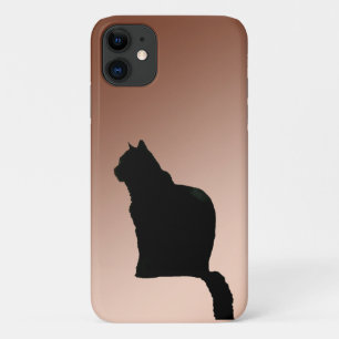 Case-Mate iPhone Case Boîtier téléphonique - Chat noir sur Arrière - pla