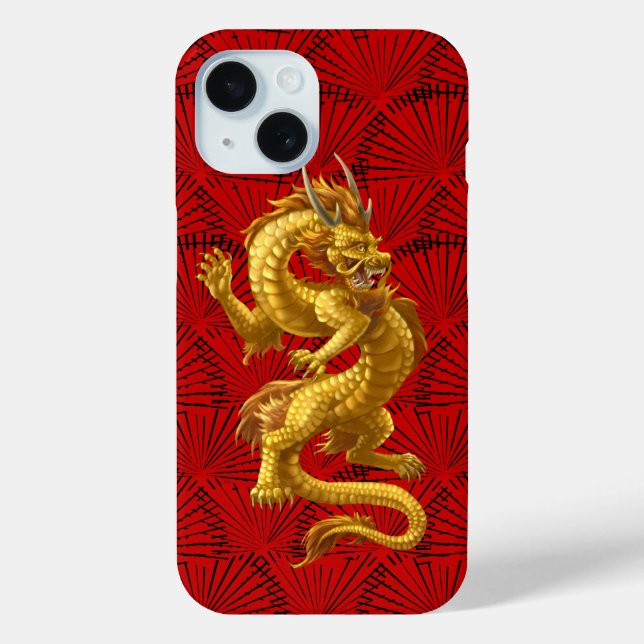 Coques Case-Mate iPhone Boîtier téléphonique chinois Lucky Gold Dragon iPh (Verso)