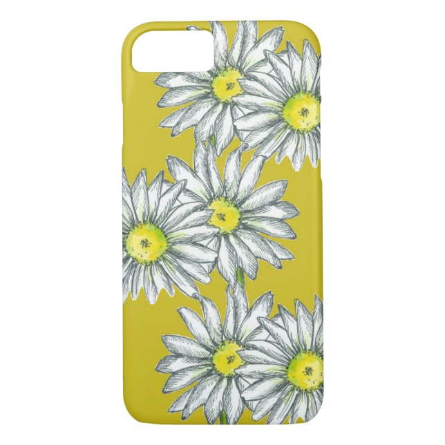 Coques Case-Mate iPhone Boîtier téléphonique Daisy Mustard Jaune Floral Ar (Dos)