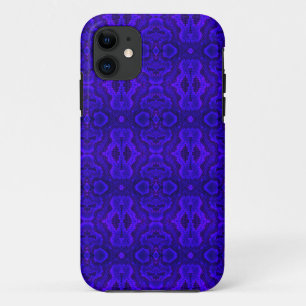 Coque iPhone 11 Boîtier téléphonique de texture de serpent bleu