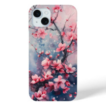 Boîtier téléphonique en fleurs de cerisier japonai