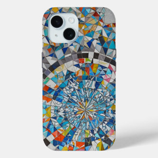 Coque Pour iPhone 15 Boîtier téléphonique en mosaïque géométrique