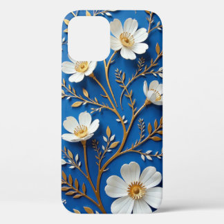 Case-Mate iPhone Case Boîtier téléphonique en porcelaine bleue et blanch