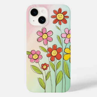 Coque Pour iPhone 14 Boîtier téléphonique Floral Friends