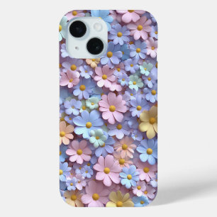 Coque Pour iPhone 15 Boîtier téléphonique floral Pastel Daisy avec conc