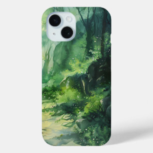 Coque Pour iPhone 15 Boîtier téléphonique forestier enchanté