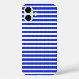 Coques iPhone 16 Plus Boîtier téléphonique géométrique bleu chic