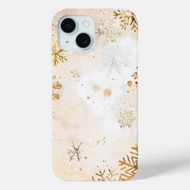 Coques Case-Mate iPhone Boîtier téléphonique Golden Snowflake Bliss (Verso)