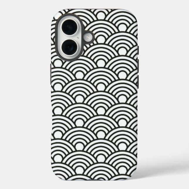 Coques Case-Mate iPhone Boîtier téléphonique Motif Black and White Wave (Verso)