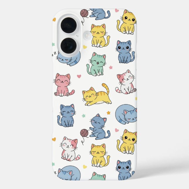 Coques Case-Mate iPhone Boîtier téléphonique Motif pour chats en caricatur (Verso)