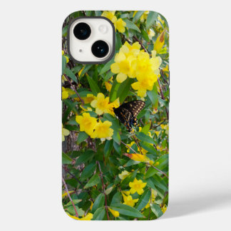 Coque Pour iPhone 14 Boîtier téléphonique Papillon & Fleurs Jaunes