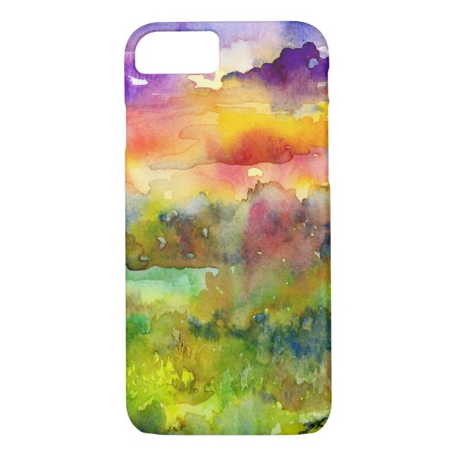 Coques Case-Mate iPhone Boîtier téléphonique Paysage Aquarelle (Dos)