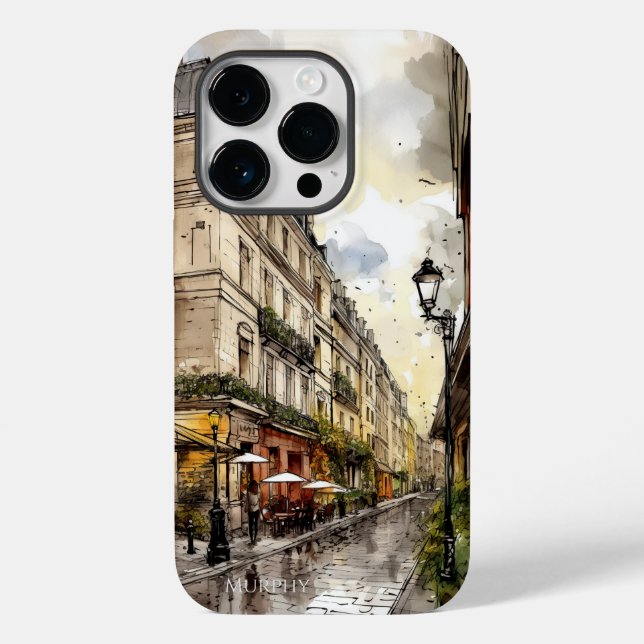 Coques Case-Mate iPhone Boîtier téléphonique personnalisé Paris Aquarelle (Verso)
